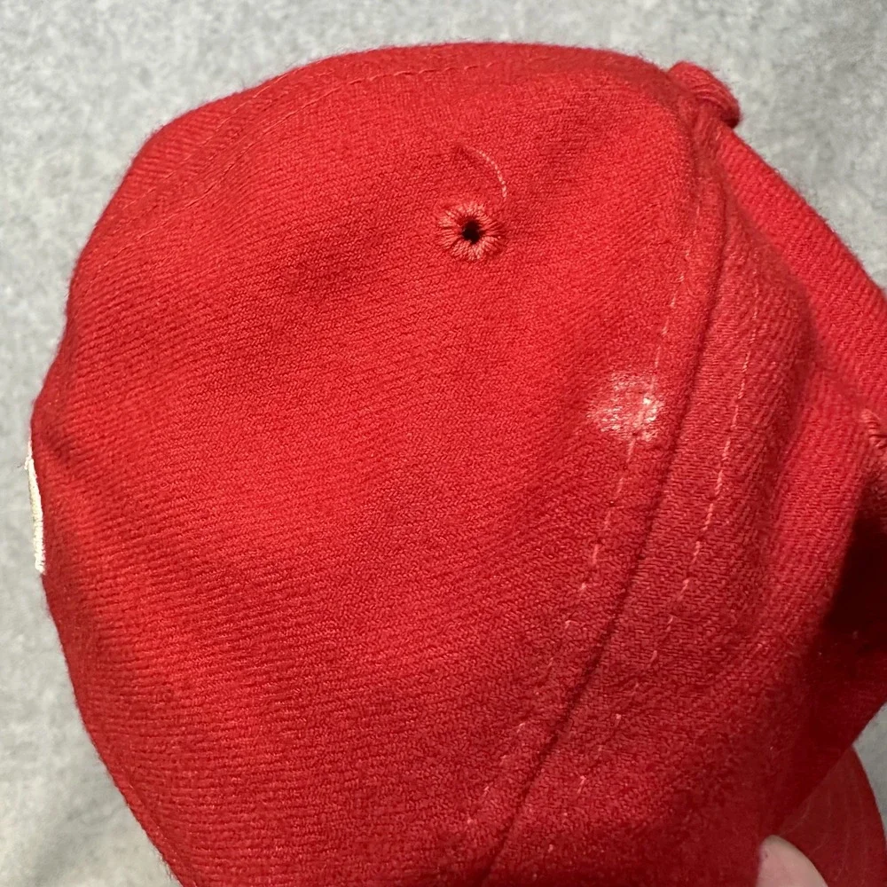 Washington Nationals Hat Cap Fitted Mens 7 Red MLB Baseball New Era‎ DC Logo